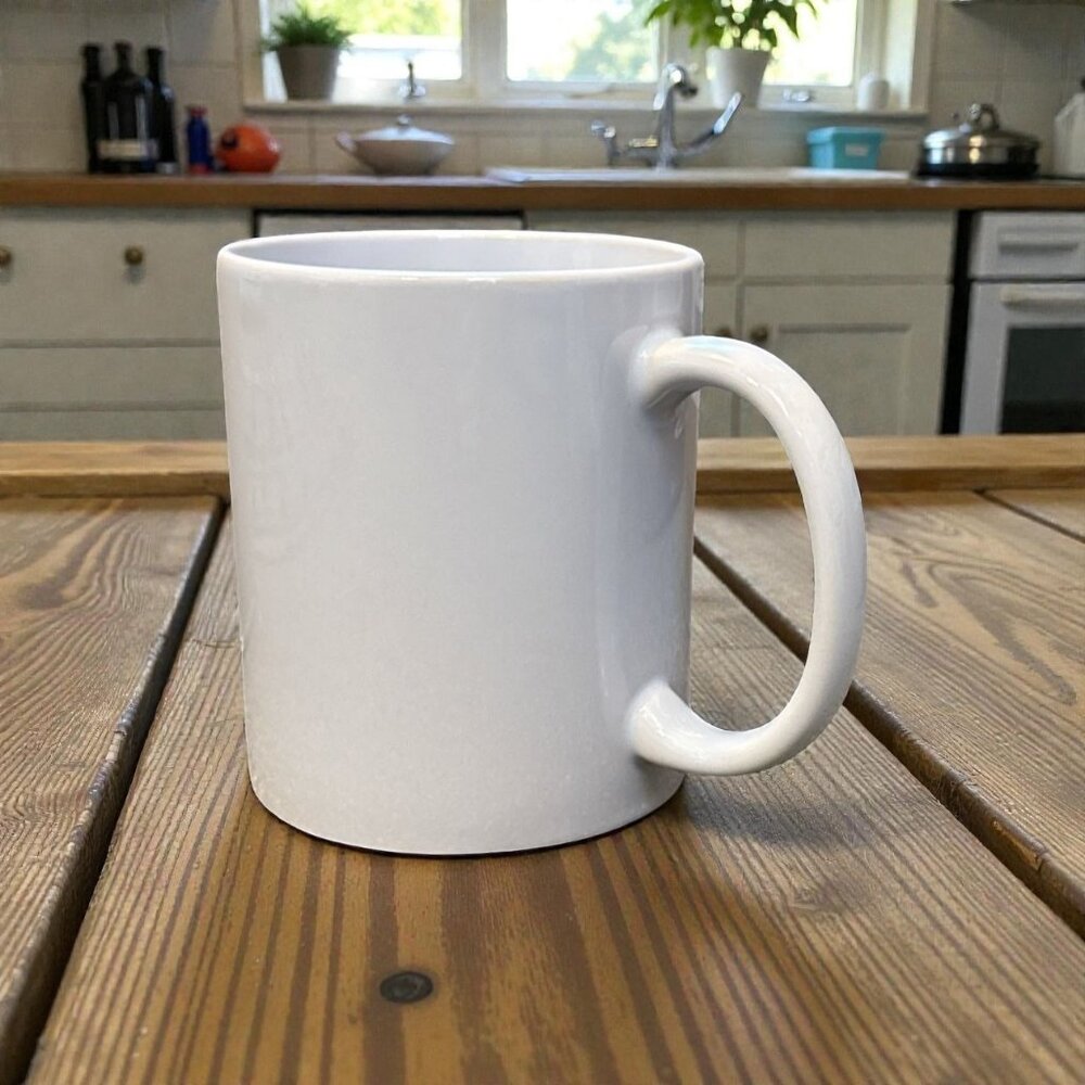 Set Of 12 White Ceramic Coffee Mugs 11 Oz Made In China New In‎ Box